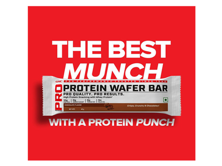 GNC India Launches Protein Wafer: The Best Munch with a Protein Punch! Xtra Crunchy. Xtra Munchy. Xtra Healthy.